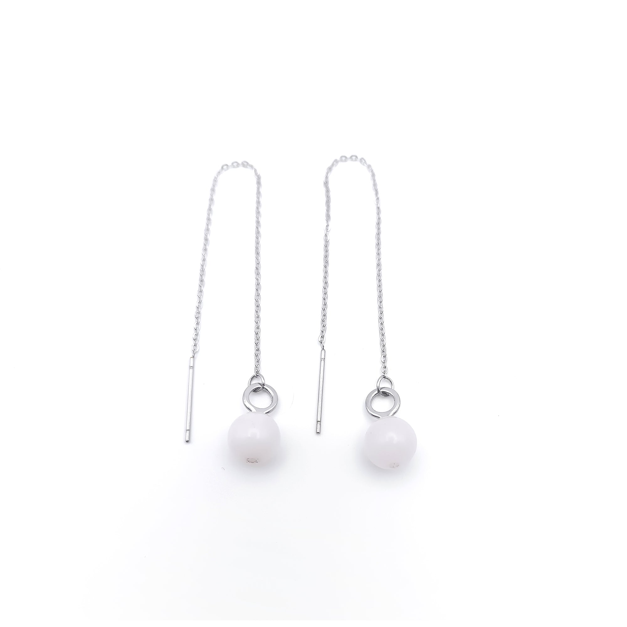 Orecchino pendente con pietra naturale