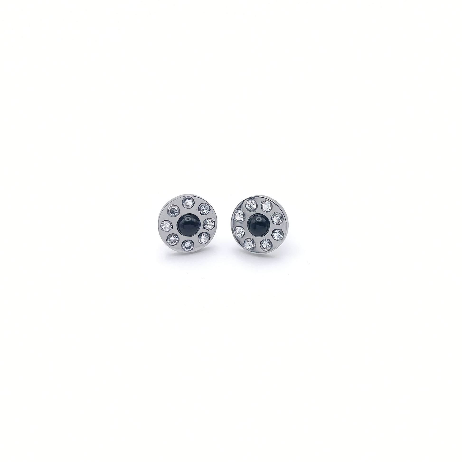 Orecchini a Lobo con pietra naturale e Zirconia cubica