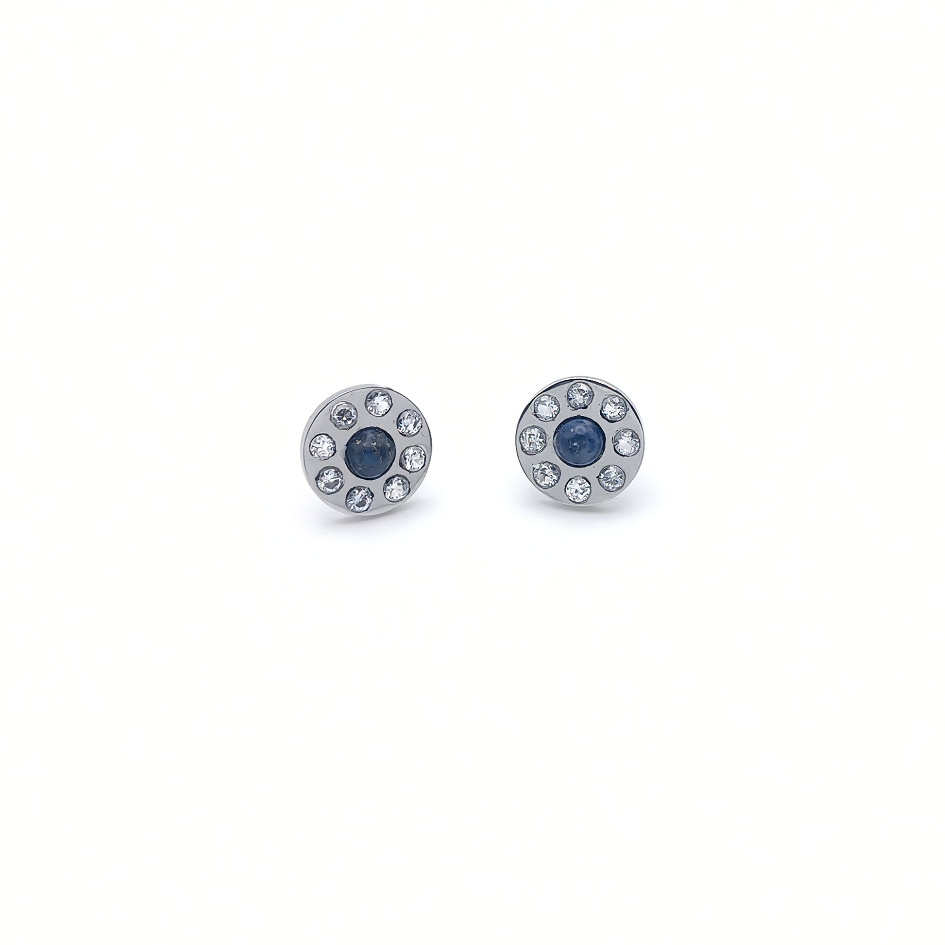 Orecchini a Lobo con pietra naturale e Zirconia cubica
