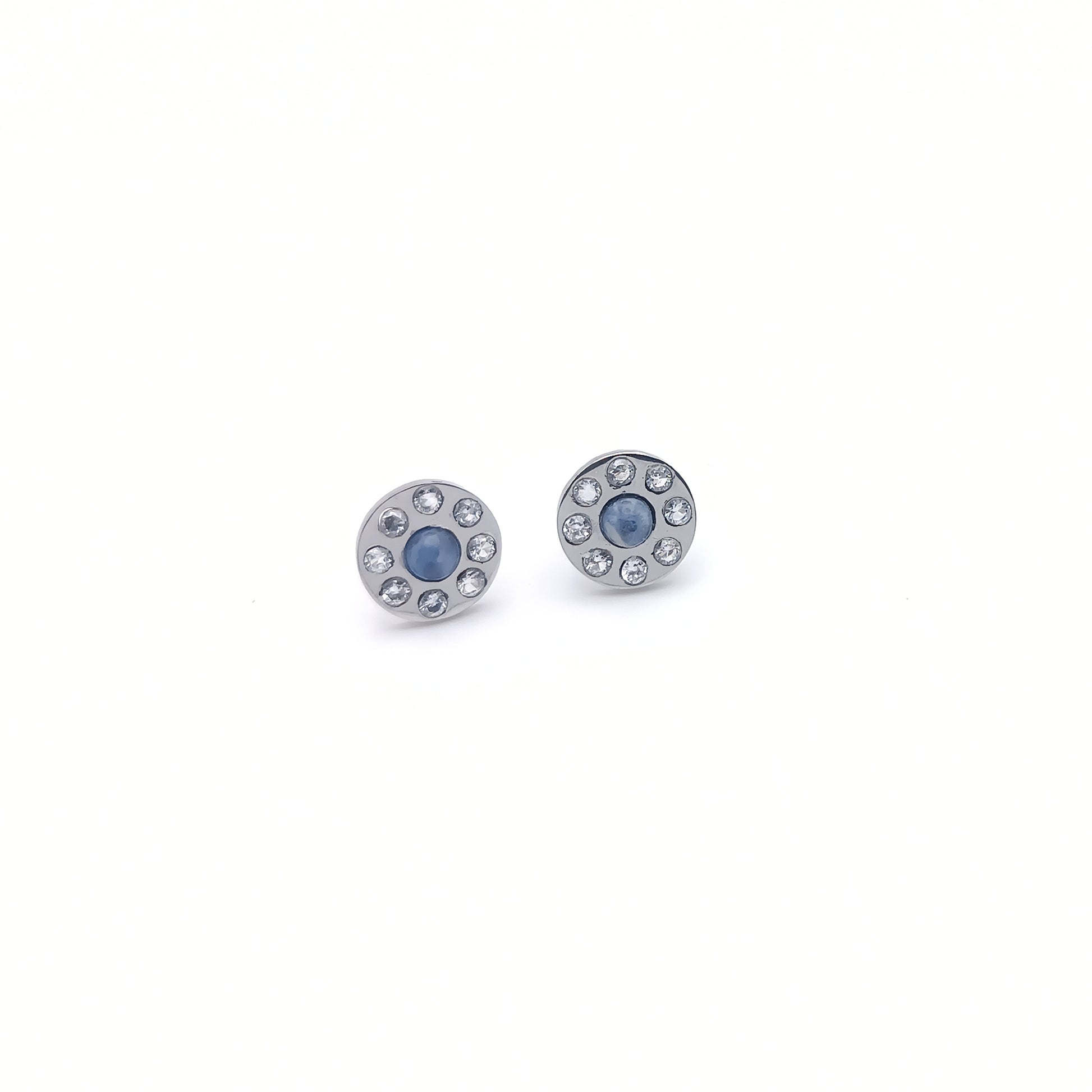 Orecchini a Lobo con pietra naturale e Zirconia cubica