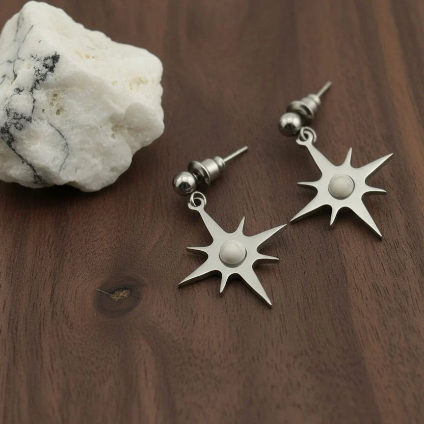 Collana e orecchini Stella Polare con pietre naturali