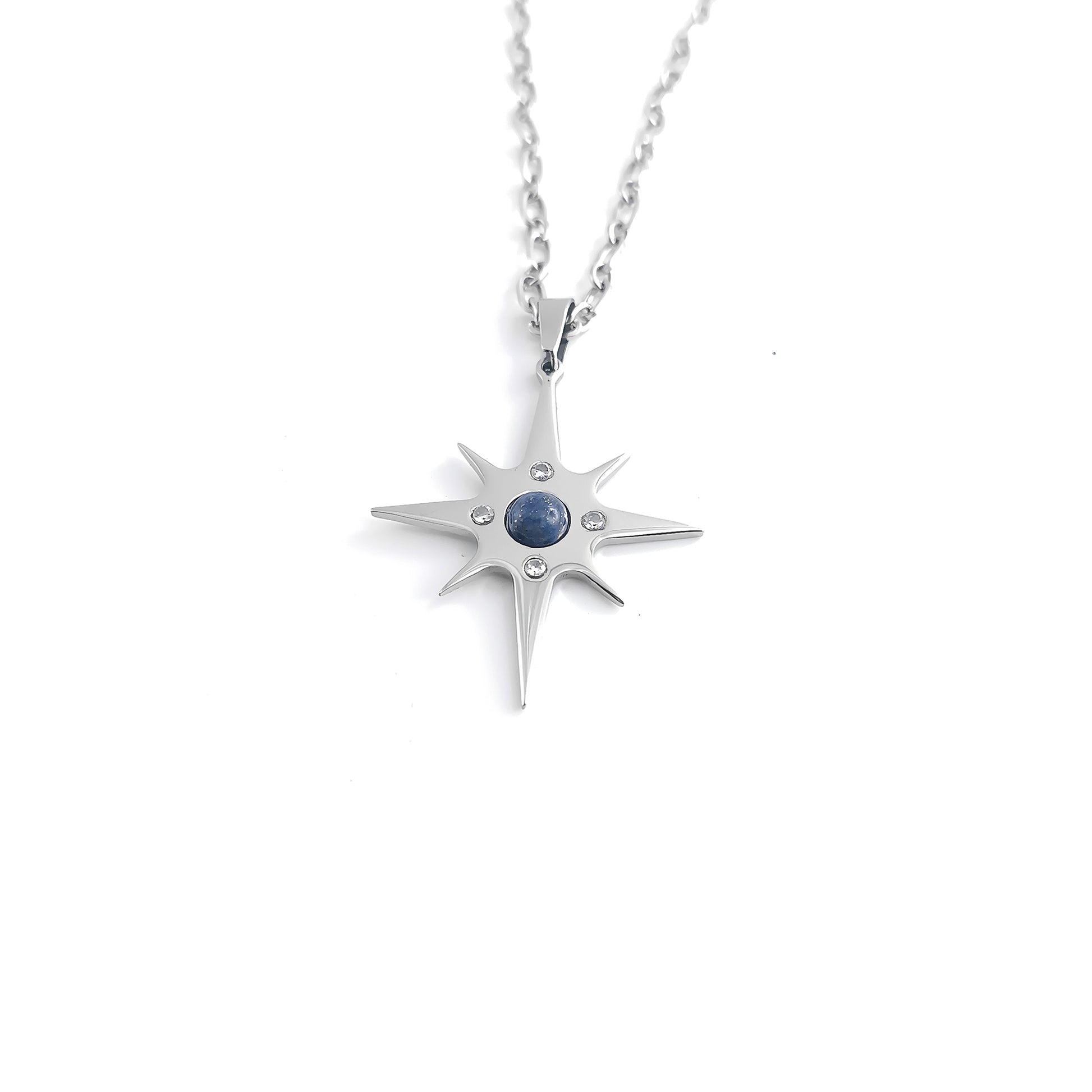 Collana Stella polare con pietra naturale e Zirconia cubica