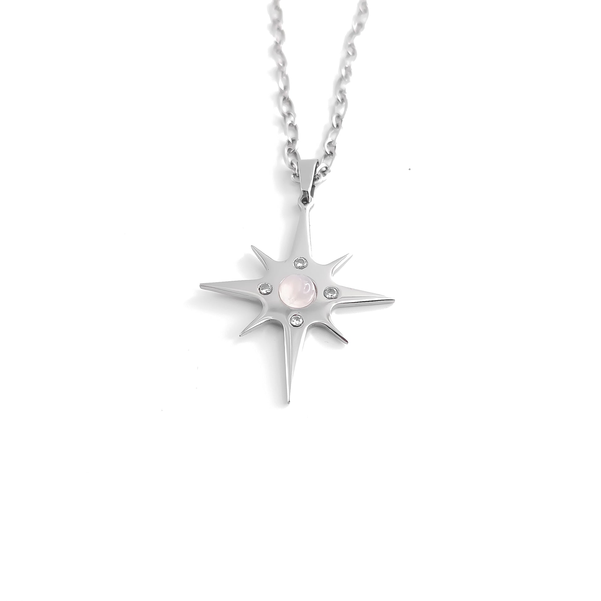 Collana Stella polare con pietra naturale e Zirconia cubica