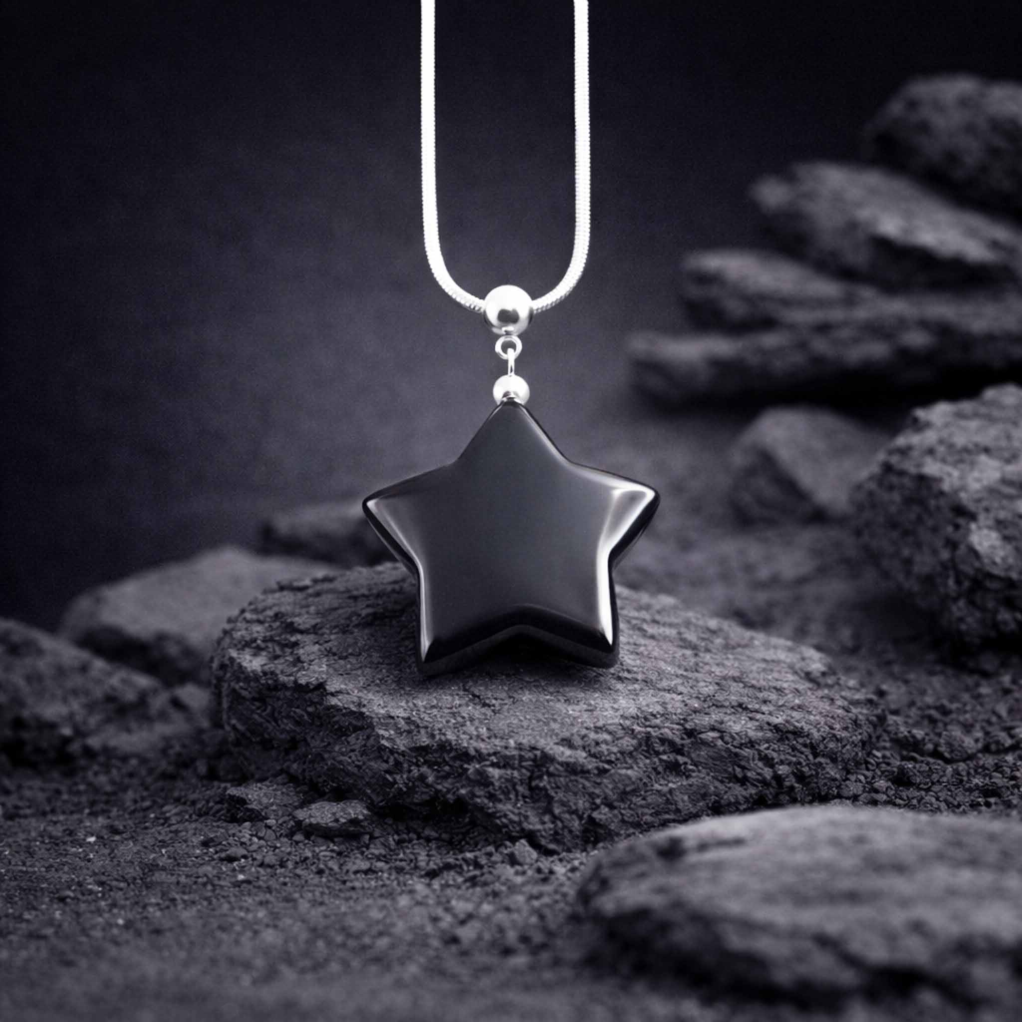 Collana con Stella in Onice nero