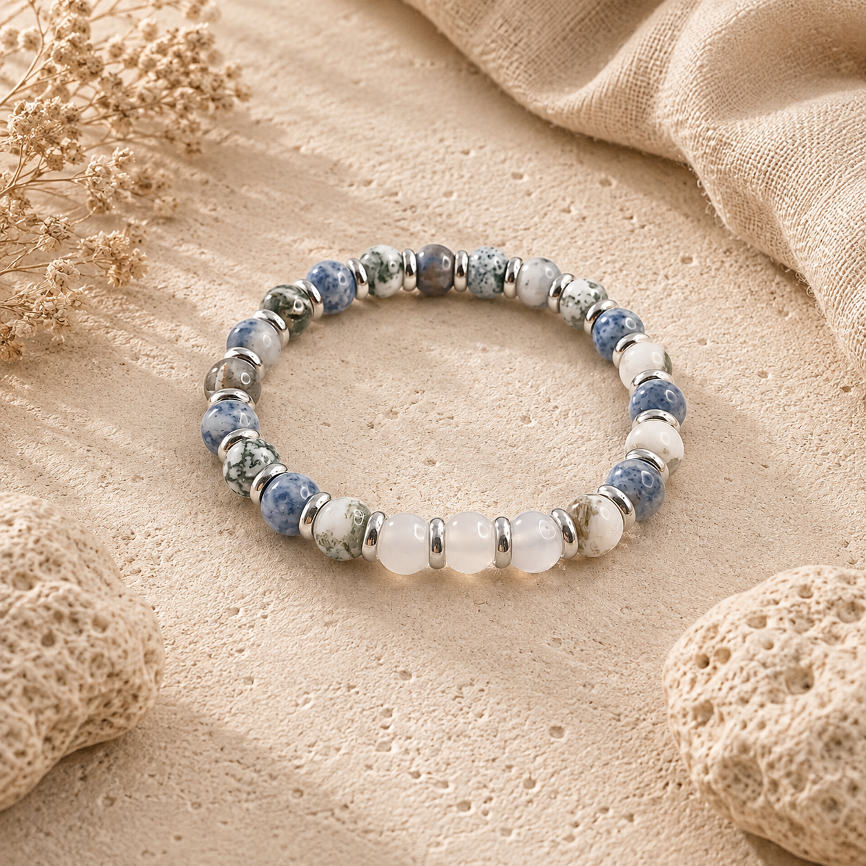 Bracciale Atena con pietre naturali