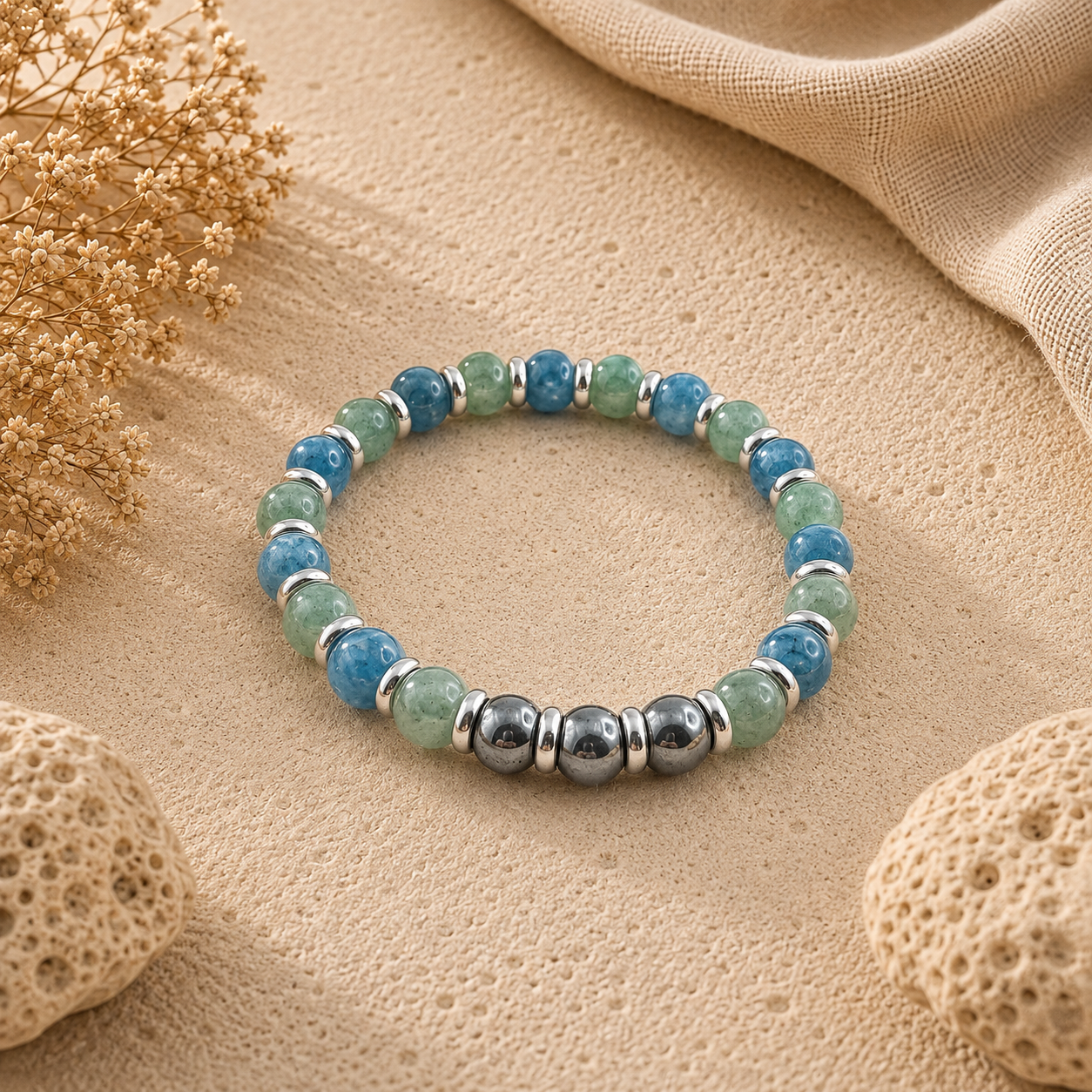 Bracciale Poseidone con pietre naturali