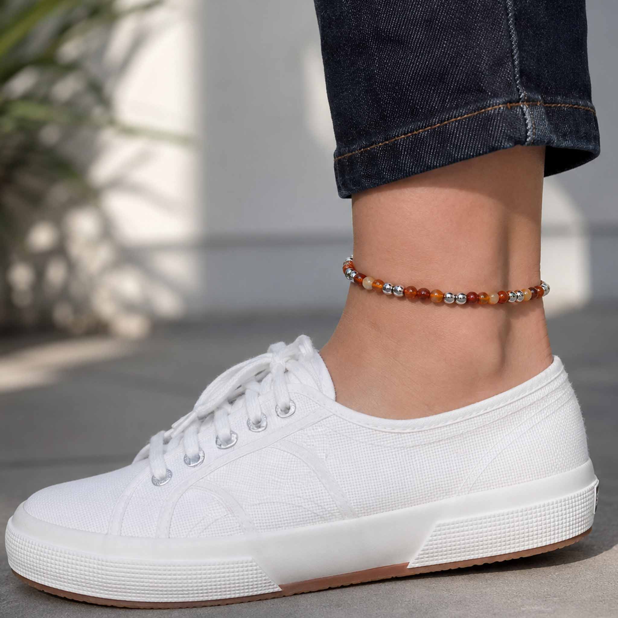 Anklet with classic Lotus