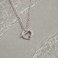 Collana Cerchio di zirconia con pietra naturale