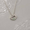 Collana Cerchio di zirconia con pietra naturale