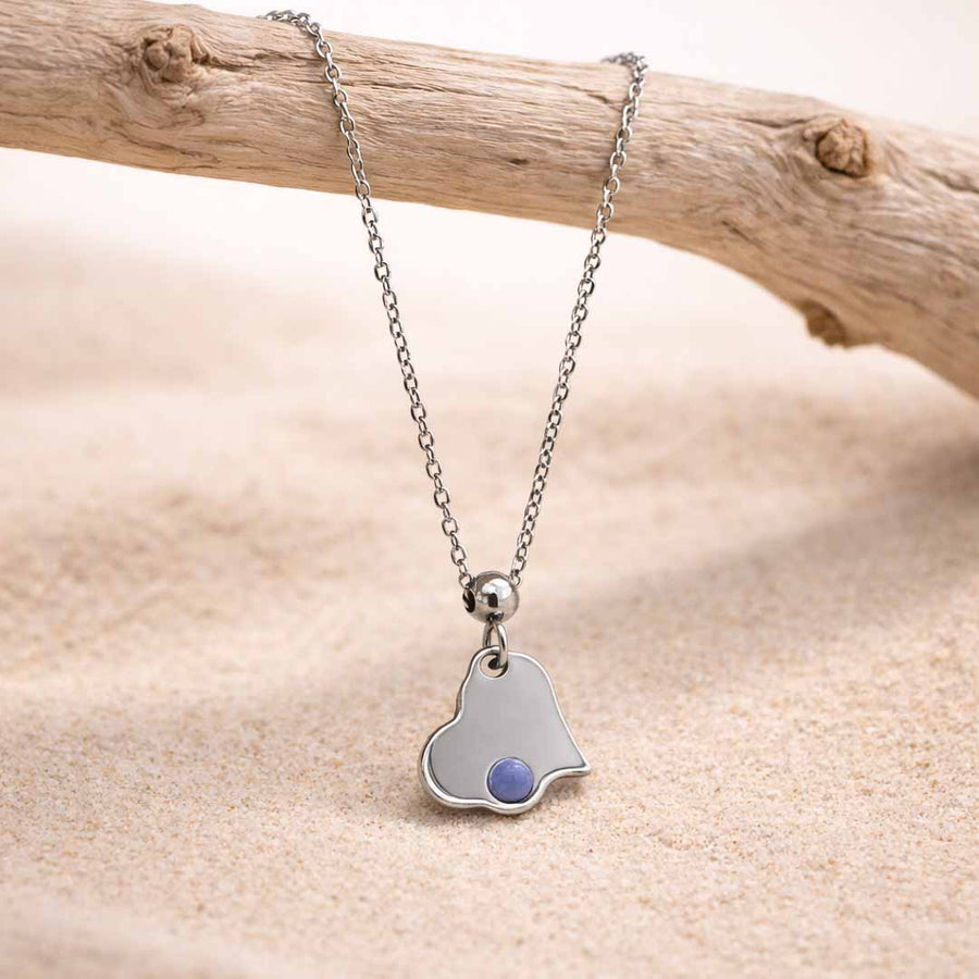 Collana Mini Cuore con pietra naturale