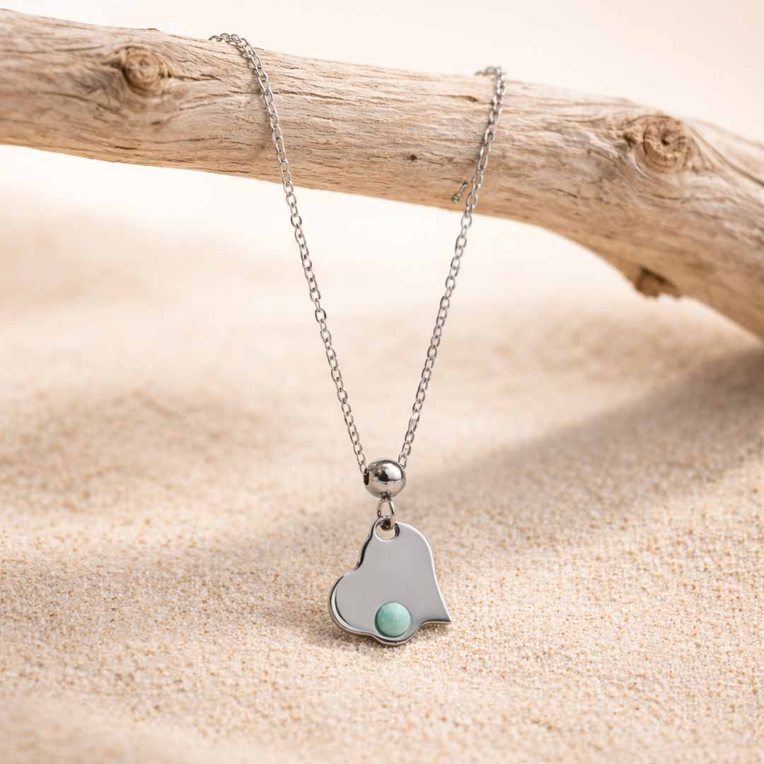 Mini cuore con pietra naturale