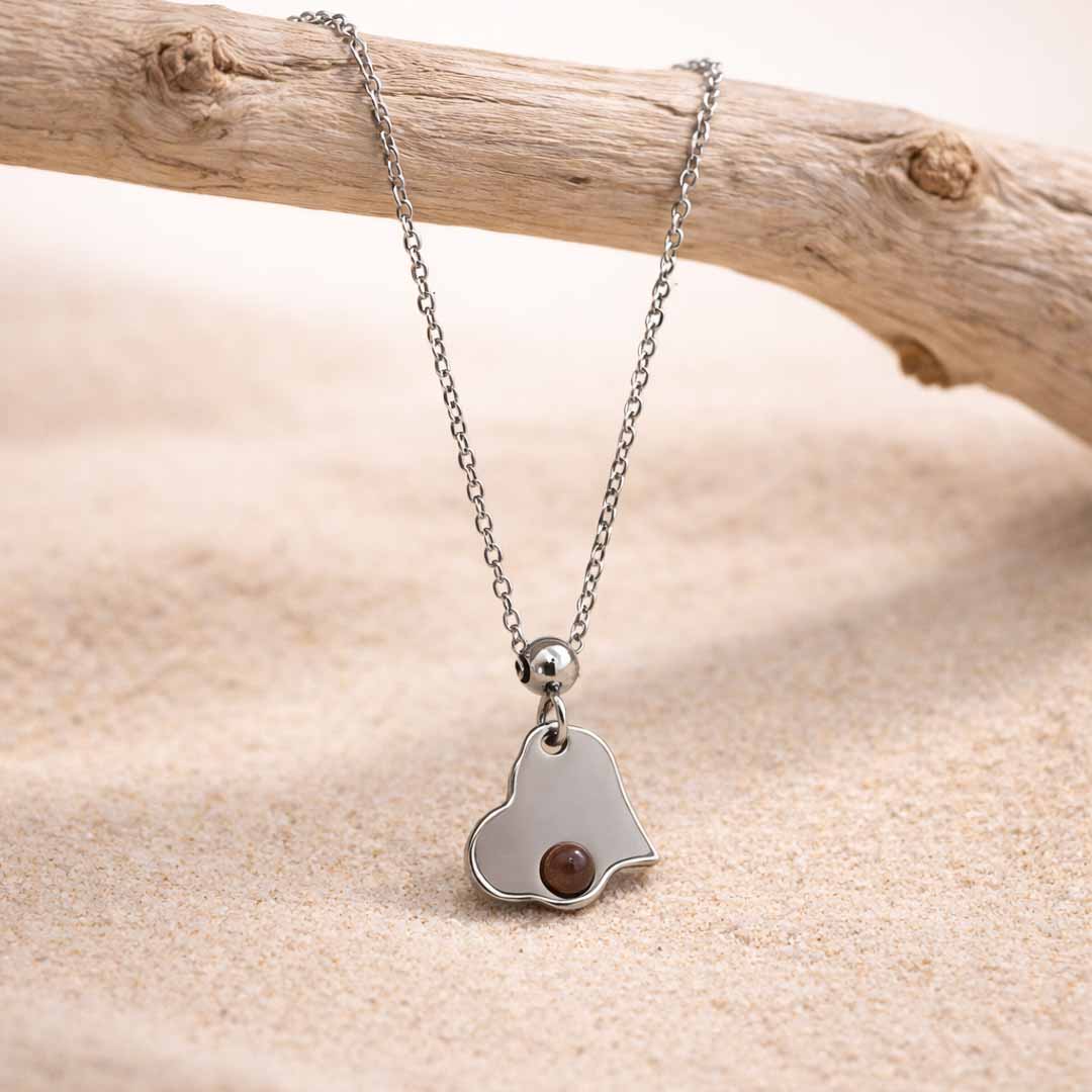 Mini cuore con pietra naturale