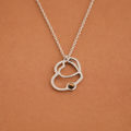 Collana Doppio Cuore con pietra naturale