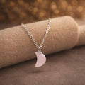 Collana Mini Luna in Quarzo Rosa naturale
