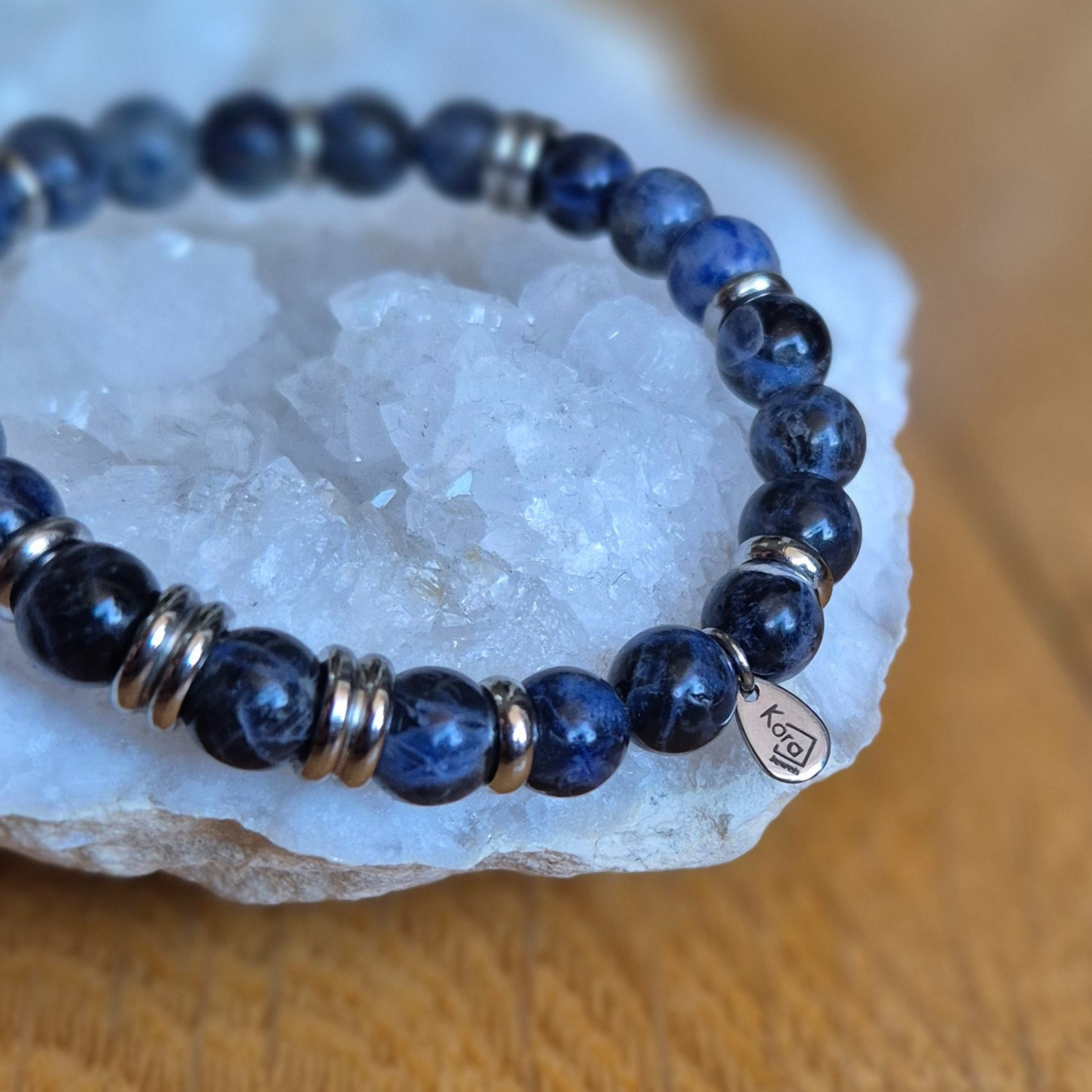 Lotus Flower &amp; Sodalite Bracelet